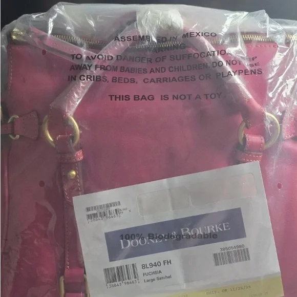Dooney & Bourke Pink Satchel - Picture 2 of 13